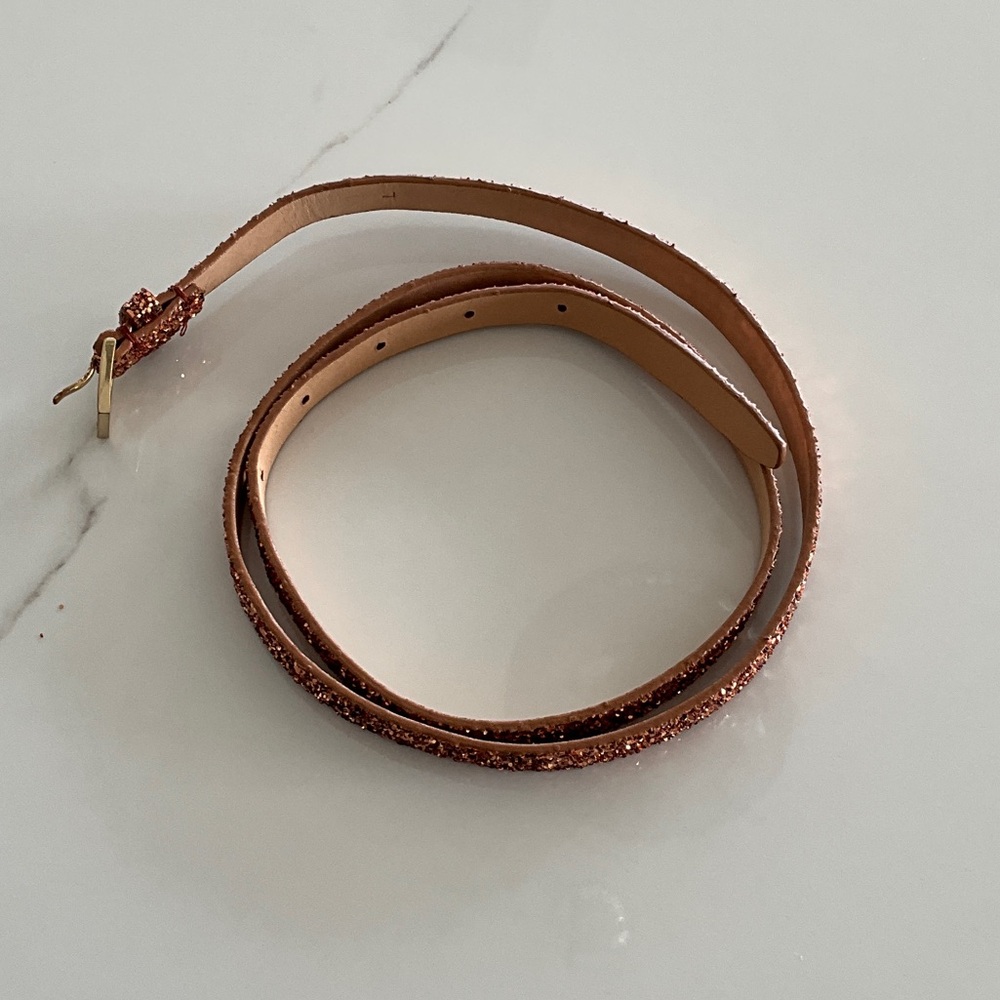 J. Crew Sparkling Tan Belt